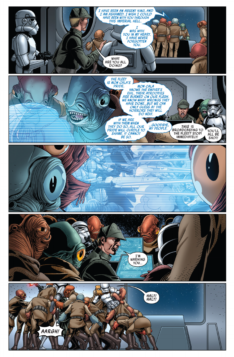 Lee-Char’s message inspires a very violent mutiny in Star Wars #48.